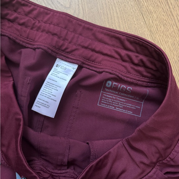 Figs Yola High Waisted Skinny Scrub Pants - Burgundy - EUC+ - Size XL Tall - Picture 5 of 7